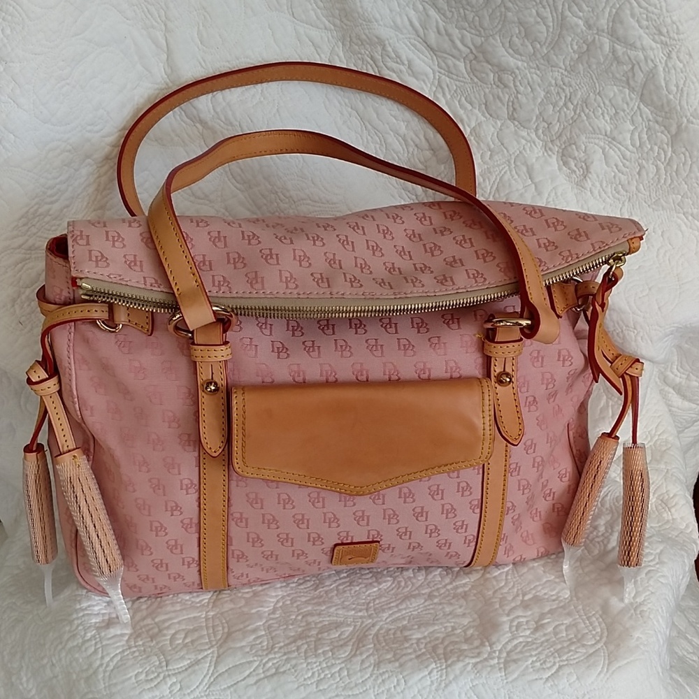 Dooney & Bourke Smith Bag, retired pink DB print